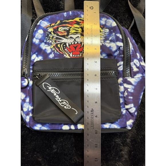 Ed Hardy Mini Festival Backpack Hand Bag Purse Tiger Graphic 10" x 9" - Picture 5 of 6